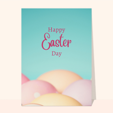 Happy Easter Day couleurs pastel cartes de pâques