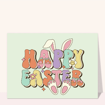 Carte de Pâques : Happy Easter