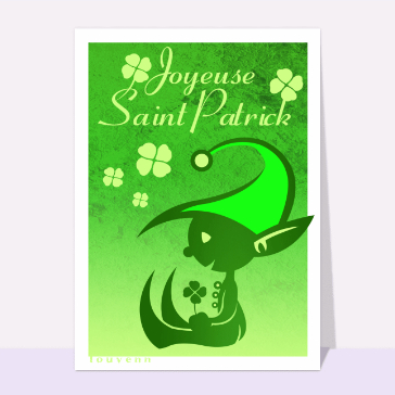 Carte Saint Patrick : Lutin Joyeuse St Patrick
