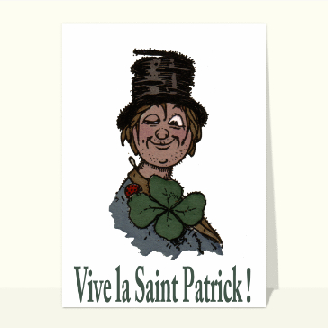 Carte ancienne vive la Saint Patrick