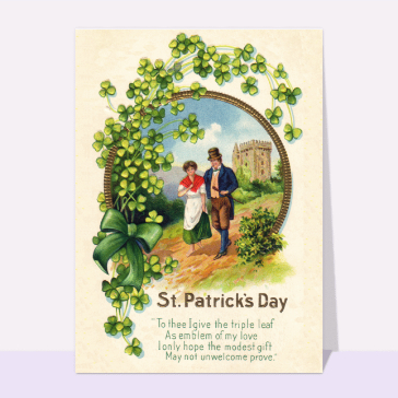 Carte ancienne Saint Patrick : Promenade de la St Patrick