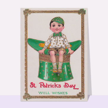 Carte ancienne Saint Patrick : Gamin de la Saint Patrick