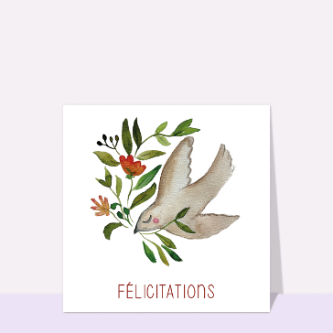 Carte félicitation : Félicitations avec la beauté des fleurs