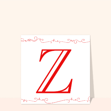Carte abécédaire : La carte du Z