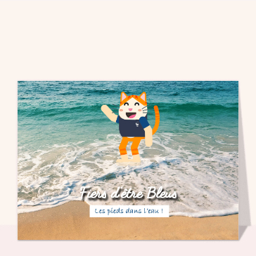 Carte postale fiers d`être bleus à la plage