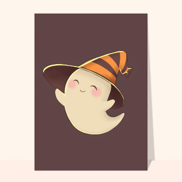 Fantôme espiègle avec chapeau d'Halloween