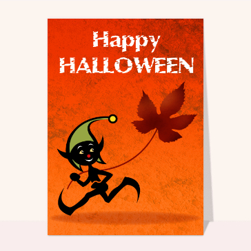 carte halloween : Lutin happy halloween