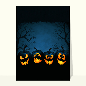 carte halloween : Les vilaines citrouilles d`Halloween