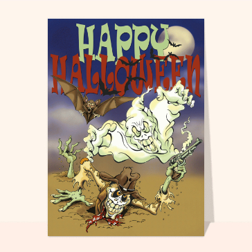 Carte Happy Halloween Zombie