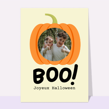carte halloween : Boo la citrouille