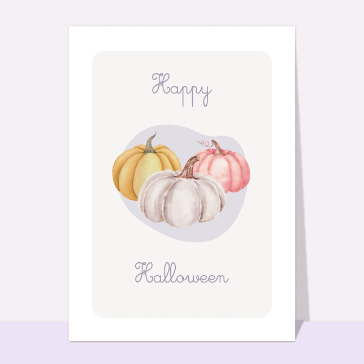 carte halloween : Happy halloween jolies citrouilles
