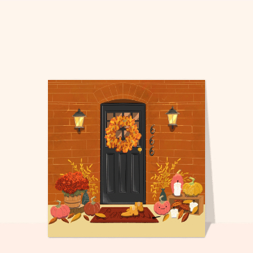carte halloween : Porte d`halloween