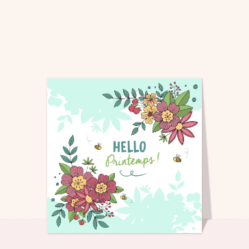 Carte avril et printemps