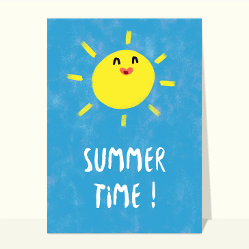 Carte postale de Juillet et d'été : Summer time