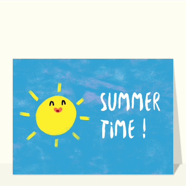 Carte postale de Juillet et d'été : Carte postale Summer time