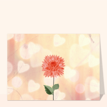 Carte postale et jolie fleur d`été