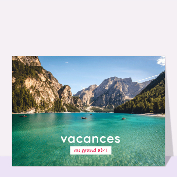 Carte postale de Juillet et d'été : Carte postale vacances au grand air