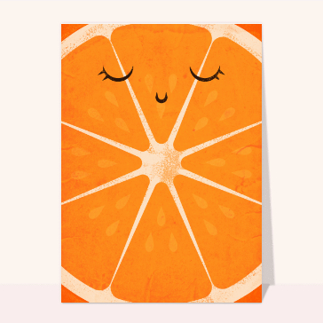 Carte Orange de la famille de fruits