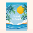 Cartes postales de Juillet et d'été pour votre texte