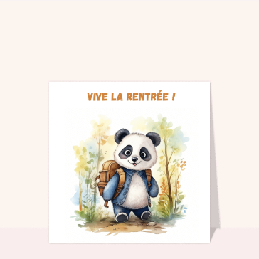 Pour chaque mois : La rentrée des pandas