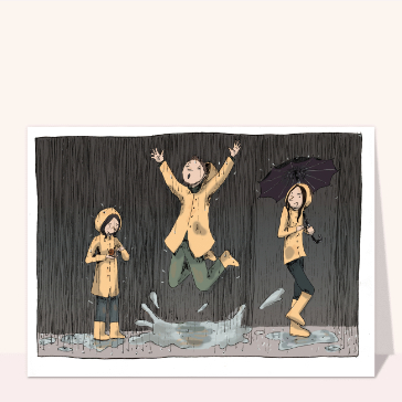 Carte d'octobre : Danser sous la pluie
