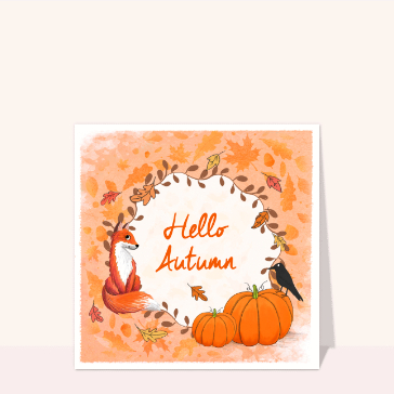 Carte d'octobre : Hello Autumn