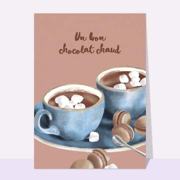 Carte de Novembre : Un bon chocolat chaud