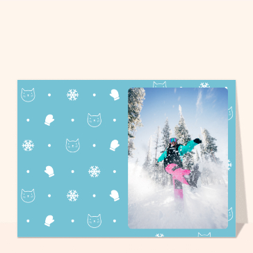 Pour chaque mois : Carte postale flocons de neige