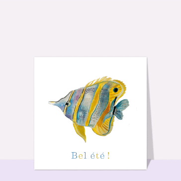 Carte Bel été avec un joli poisson