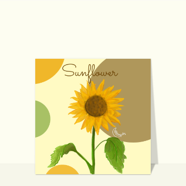 Sunflower Cartes postales d'août et vacances