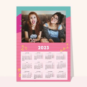 Pour chaque mois : Calendrier 2024 girly