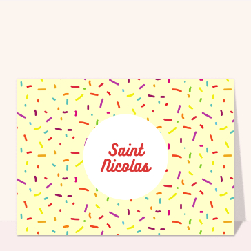 Confettis de la Saint Nicolas cartes saint nicolas