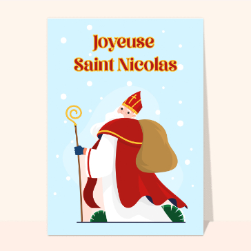 Saint Nicolas et son sac de jouets cartes saint nicolas