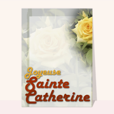 Carte sainte Catherine : Rose jaune Sainte Catherine