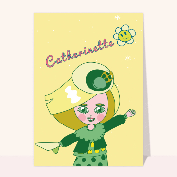 Carte sainte Catherine : La petite Catherinette