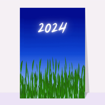 Carte de voeux Nature 2024 : Carte de voeux du ciel