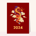 Cartes nouvel an chinois 2024 pour votre texte