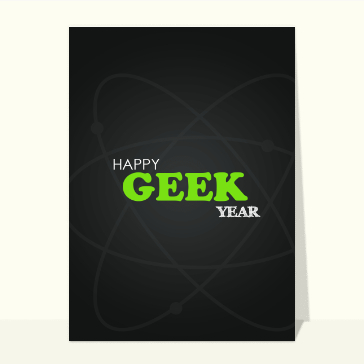 Happy Geek Year cartes de voeux 2024 pour geeks