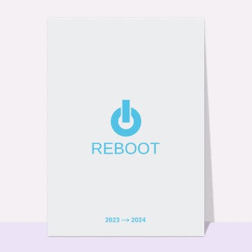Reboot de la nouvelle année 2024  cartes de voeux 2024 pour geeks