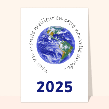 carte de voeux 2025 et message de paix : Pour un monde en paix en 2025