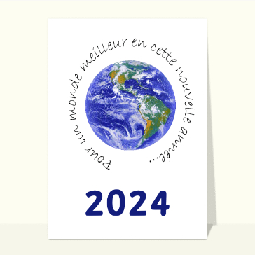 carte de voeux 2024 et message de paix : Pour un monde meilleur