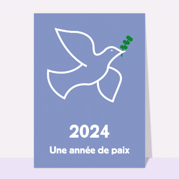 carte de voeux 2024 et message de paix : Une annee de paix