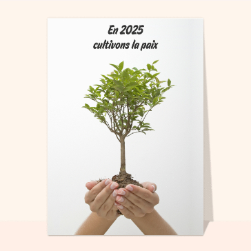 carte de voeux 2025 et message de paix : En 2025, semons des rêves de paix