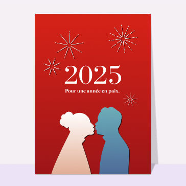 Carte 2025 : Amour et paix à partager ensemble