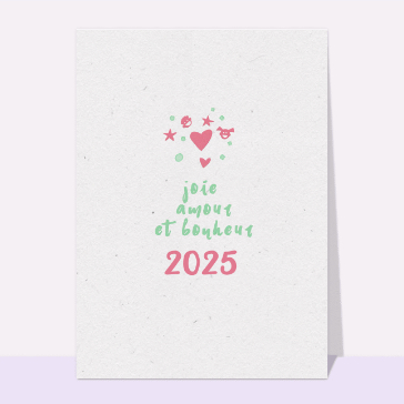 Message de joie et d'amour pour 2025