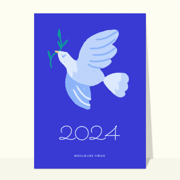 carte de voeux 2024 et message de paix : De la paix et de l`amour pour 2024