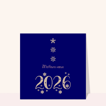 Voeux chaleureux avec sapins dor&eacute;s 2026