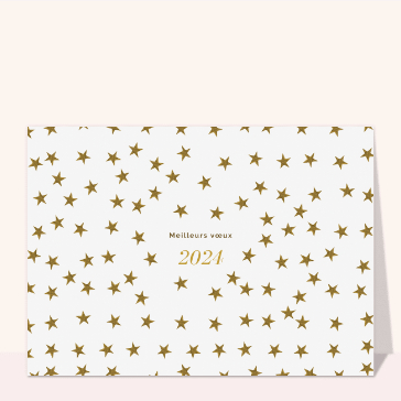 Carte de voeux classique 2024 : Des étoiles pour la nouvelle année