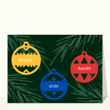 Fêtes de fin d'année : Voeux colorés pour 2026 en décorations festives
