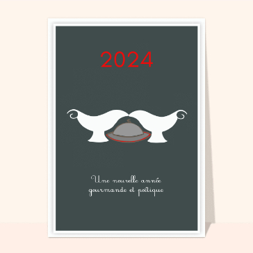 Carte de voeux design 2024 : Carte de voeux 2024 gourmande et poétique